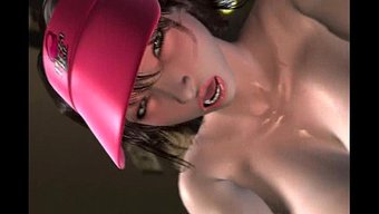 Ateşli Bir Kızla Pizza Teslimatı, Buharlı Bir 3d Sahnede