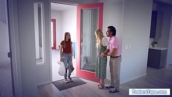 Olgun Çift Ve Üvey Kızları Yasak Cinsel Aktivitelere Giriyor