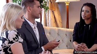 Ebony Haber Sunucusu, Üçlüde Sert Bdsm'Ye Boyun Eğiyor