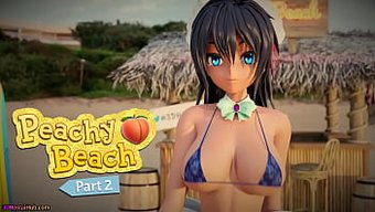 3d Animasyonlu Hizmetçi Hibiki, Peachy Beach Part 2'De Duygusal Bir El Işi Ve Sakso Çekiyor