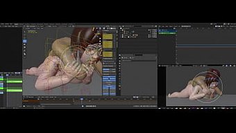 Mei'Nin Ilk Iki Saatlik Blender Animasyonu, Halatlar Ve Devam Eden Çalışma (Wip) Içeriyor